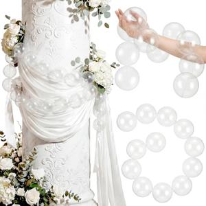 Wedding Arch Backdrop Pearl Bead Arch Decoration for Wedding Bridal Shower Engagement Baby Shower Photo Background Decoration and Decor DIY Craft(White,3.1 Inch,Plastic)