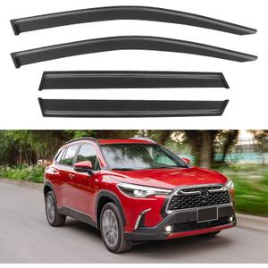 Window Visors Rain Guards for 2022 2023 2024 2025 2026 Toyota Corolla Cross, Out-Channel Window Vent Wind Deflectors Visors Shades for 22 23 24 25 26 Corolla Cross L LE XLE