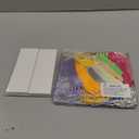 Bizsyumi 50 Sets Bookmark Making Kit, with 50 Clear Bookmark Sleeves, 50 Colorful Tassels, 60 Kraft Paper Blank Bookmarks, DIY Bookmarks for Party, Decoration, Teaching or Record Reading Experience