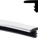 SBWLKJ 1/ 2"(12mm) Chrome T-Molding Edge Trim Flexible Polyethylene Center Barb Tee Moulding Strip for Edge Slit, Arcade Game Cabinets Ceiling, Wall, Tables Counters Shelves DIY Projects 22FT