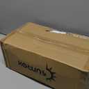 SUNROX Memory Foam Non Slip Rocking Chair Cushion, FadeShield Water Resistant Thicken Durable Tufted Pads, Set of Seat & Back Cushion with Ties for Indoor/Outdoor Rocker, 2 Piece, Cream