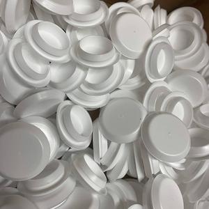 White Plastic Plugs, 3/4 Inch Diameter with 1 Inch Head, Round Hole Caps / Screw Covers