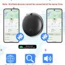 Air Tracker Tag IP67 Waterproof Bluetooth Tracker, Keychain Finder, Item Locator for Bags, Backpacks, Luggage, Pets, Wallets (Black-5)