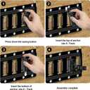 6 Pack E-Track Tool Holders |E Track Accessories for Enclosed Trailer to Keep Rakes,Shovels, Broom|e Track Tool Holder Hanger for Trailer Accessories| Tool Stabilizer for Etrack Accessories