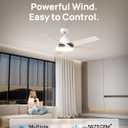 Dreo Smart Ceiling Fan with Lights, 52 Inch, 12 Speeds & 3 Fan Modes, Stepless Color Tones, Dimmable LED Light, 12H Timer, Quiet DC Motor, Remote/APP/Alexa Control, White Ceiling Fans Indoor