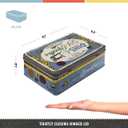 Nostalgic-Art Retro storage tin box flat, 84.5 oz, Pins & Needles Sewing Box  Gift idea for your home, metal can with lid, vintage design