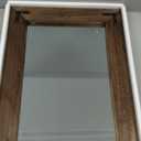 YOSHOOT Rustic Wooden Framed Wall Mirror, Natural Wood Bathroom Vanity Mirror for Farmhouse Decor, Vertical or Horizontal Hanging, 32" x 24", Brown