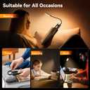 Rechargeable 20 LED Book Light for Reading in Bed, Eye Caring 3 Color Temperatures, Adjustable Brightness, Durable & Lightweight ABS Design, Clip On Reading Lamp for Study/Travel, Gifts for Adults