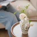 Irregular Heart Ceramic Vase, Aesthetic Vintage Floral Vase,Suitable for Dried Flower,Distinctive Decoration for Home Decor, Table, Living Room, Bookshelf
