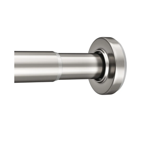 AmazerBath Spring Tension Shower Curtain Rod, 31-75 Inches Heavy Duty Tension Rod Rust Proof Bathroom Curtain Rod, Adjustable No Drill Easy Segmented Installation, Nickel