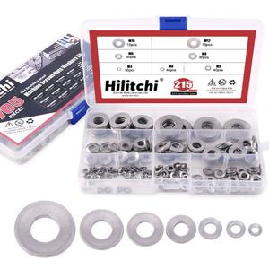 Hilitchi 215-Pcs [M3 - M12] Metric 304 Stainless Steel Belleville Spring Washer Assortment Set