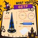 Halloween Ring Toss Games, 17PCS Inflatable Witch Hats Ring Toss Set with Plastic Rings Air Pump for Party Games Super Fun Halloween Games Activities for Kids Adults Indoor Outdoor