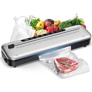 Vacuum Sealer Machine for Food Preservation, 6-in-1 Food Sealer for Freshness Storage, 75kpa Compact Vacuum Sealing Machine with External Sliding Blade, Digital Countdown Timer Silver Vacuum Sealer Machine for Food Preservation, 6-in-1 Food Sealer for Freshness Storage, 75kpa Compact Vacuum Sealing Machine with External Sliding Blade, Digital Countdown Timer Silver