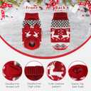 Dog Christmas Sweaters Christmas Sweater Cat Pet Xmas Clothes Cat Outfit Holiday Classic Winter Knitwear Warm Reindeer Snowflake Sweater for Kitty Puppy Dogs Cat (red)