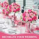 8 Bundles Artificial Peonies Flowers Boho Faux Flowers Arrangements Artificial Centerpiece Spring Bouquet Floral Wedding Decoration for Vase(Pink Series)