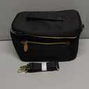 Capolo Lunch Box for Women Men Adults, Insulated Lunch Bag Leakproof Lunch Cooler Box with Removable Strap Cute Lunch Tote Bags Reusable Thermal Lunchbox for School Work Picnic(Small, Black)