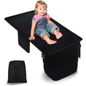 Toddler Airplane Bed | Kids Airplane seat Extender | Easy to Install for ariplane, Train, Cars | Kids Airplane Travel Essentials | Foot Rest Cushion (with Foot Pads)