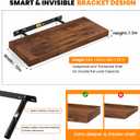 RICHER HOUSE 48Inch Long Floating Shelves, 12" Deep Rustic Wood Wall Shelf