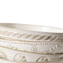 Artena Pasta Bowls, 50oz Large Salad Serving Bowls, 9.75'' Plates Bowls Set of 3, Big White Ceramic Soup Bowls for Kitchen, Embossment Shallow Dinner Bowl, Microwave Dishwasher Safe, Multiple Patterns
