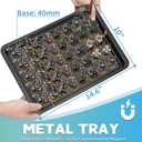 Miniatures Storage Case Miniatures Transport Case Aluminum Alloy Frame Display Case with Lock and Trolley (Large Size)