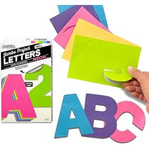 Dritz 395 Original Liquid Stitch, 2-Fluid Ounce, Clear, ArtSkills Poster Letters 4” Paper Letters for Poster Board Projects, Classroom Bulletin Boards, Sign Making Supplies, Neon, 190 Pieces