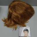 Mens Blonde Wig Short Layered Blond Straight Wig for Male Guys Synthetic Heat Resistant Fiber Natural Dirty Blonde Mens Wig for Halloween Party Anime 90s 2000s Use