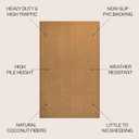 JONATHAN Y CHG100A-34 Peater Classic Casual Commerical Natural Coir Light Brown 3 ft. x 4 ft. Doormat for Entrance, Front Door, Entryway