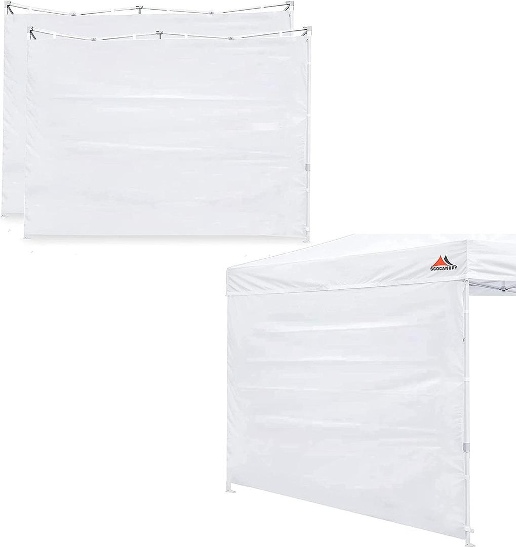 SCOCANOPY Sidewalls for 10x10 Canopy Frame, 3 Pack SunWalls Only,White