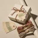 Vitalizart Textured Wrapping Paper Set 30" Roll Twine Ribbons & Tags Eco-Friendly Extra Thick All-in-One Kit Christmas Kraft Gift Wrap Birthday Baby Shower Wedding Crafts Beige Light Brown