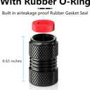 3 x Tire Valve Stem Caps for BMW X1 X3 M3 M5 X1 X5 X6 Z4 3 5 7 Series Tire Valve Stem Cover Air Cap Belt O-Ring 4 Pack Black