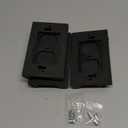 BESTTEN 3 Pack Horizontal Outdoor Outlet Cover for Duplex Receptacles, Weatherproof Design Auto-Closing Lid, Black, UL Listed, H4.65 x W2.87 x D0.71