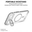 for iPhone 17 Air Magnetic Clear Case, MagSafe Compatible, Kickstand & Lens Protection, Soft Shockproof Bumper, Non-Yellowing Cover with Wrist Lanyard