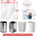 XUXRUS 2.6 Gallon White Trash bags 60 Count Small Drawstring Trash Bag, Tear-Free Heavy Duty Garbage Bags, Leak-Proof & Odor Blocking Small Garbage Liners for Kitchen, Bathroom, Multi-Purpose Use