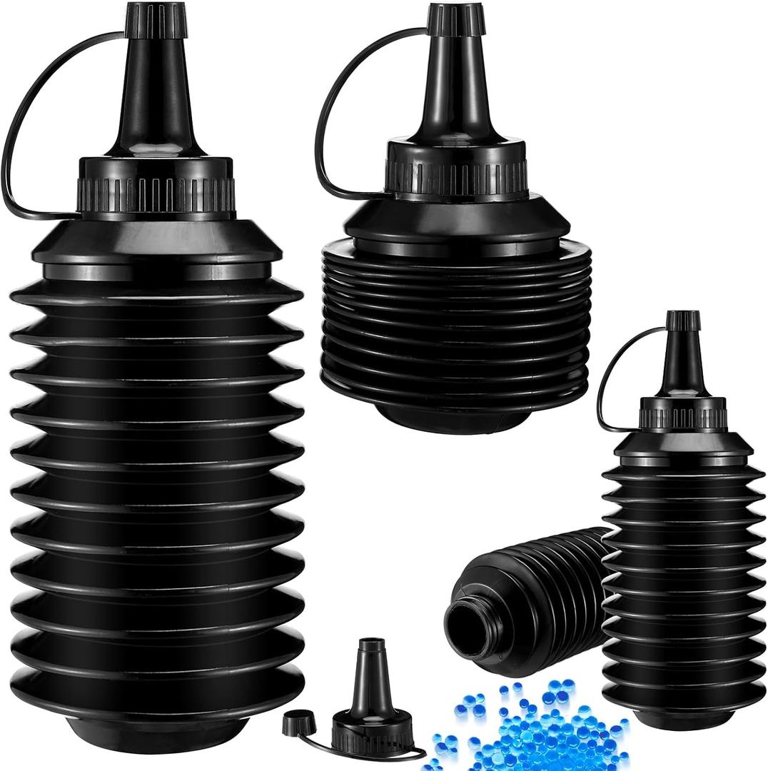 4 Pack Bullet Subpackage Bottle Gel Gun Accessories Subpackage Bottle Bullets Beads Refill Ammo Plastic Hopper for Summer Beach Party Outdoor Game