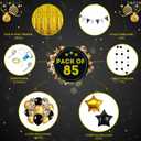 KatchOn, Black and Gold Party Decorations Set - Huge, Pack of 89 | Black and Gold Balloon Arch Kit with Gold Fringe Curtain Backdrop | Graduation Decorations 2025, Black and Gold Birthday Decorations