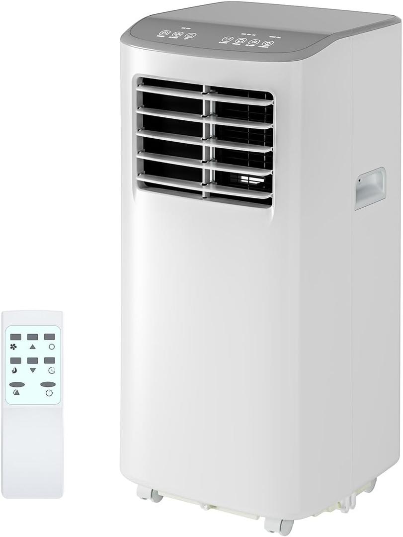 GarveeTech Portable Air Conditioner, 8,000 BTUs Room Air Conditioner, 3 in-1 Cooling AC Portable Air Conditioner with Fan & Dehumidifier, Standing Air Conditioner, Ventless Floor AC