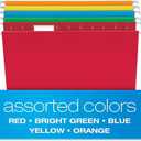 Pendaflex Hanging File Folders, Letter Size, Assorted Colors, 1/5-Cut Adjustable Tabs, 25 Per Box (81663)