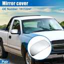 ACROPIX Car Exterior Mirror Cover Cap Overlay Fit for Chevrolet Silverado Suburban for GMC Sierra Yukon - Pack of 2 Chrome Plated
