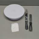 Kootek Cake Decorating Kit Baking Supplies Set Cake Turntable with 2 Frosting Straight Angled Spatula 3 Icing Smoother Scrapers Baking Accessories Tools for Beginners and Pros, White