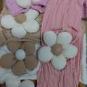 CLLOT Set of 5 Baby Flower Headbands Baby Girls Nylon Headbands Soft Hairbands Hair Accessories for Newborn Infant Toddler Kids (Beige, Pink, Purple, Brown, Orange)