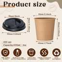 100 Sets 4 oz Disposable Espresso Cup with Lids Mini Coffee Paper Shots Cups for a Double Shot, Espresso, Tea, Hot Chocolate and Cold Beverages for Travel Office