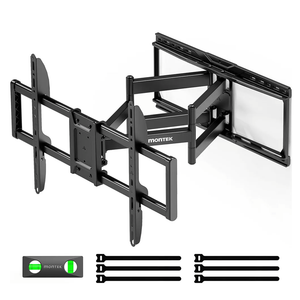 monTEK Heavy Duty TV Wall Mount for 37-90 Inch TVs up to 165lbs, 4X Load Tested, 25.1" Extended Full Motion Dual Articulating Arms, Fits 12/16/18/24" Studs, Tool-Free Tilt/Swivel, Max VESA 600x400mm
