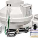 Festa AMG Hawk EC Radon Fan  4 Installation Kit - Quiet and Energy Efficient Radon Mitigation Inline Fans  High Performance 6 Duct Fan