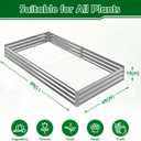 8x4x1FT Galvanized Raised Garden Bed, Metal Planter, Silver,1 Pack