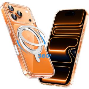 MAGIC JOHN for iPhone 17 Pro Case [Camera Control Button] [Compatible with MagSafe] Scratch-Resistant Cover, Military-Grade Shockproof, Magnetic Phone Case for iPhone 17 Pro, Clear