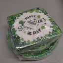 150Pcs St Patrick's Day Paper Plates and Napkins Serve 50, Green Shamrock Paper Plates Dinner Dessert St Patricks Day Napkins, Disposable Party Decorations, Irish Party Supplies Themed Tableware Set