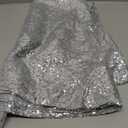 PartyDelight 70" inch Silver Sequin Tablecloth Round Wedding, Party, Christmas Decorations
