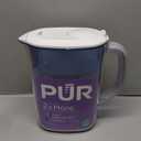PUR 7-Cup Water Filter Pitcher, Cleaner, Great-Tasting Water, Dishwasher Safe, Powerful, Faster Filtration, LockFit Cap Design - White