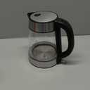 Speed-Boil Electric Kettle For Coffee & Tea - 1.7L Water Boiler 1500W, Borosilicate Glass, Easy Clean Wide Opening, Auto Shut-Off, Cool Touch Handle, LED Light. 360 Rotation, Boil Dry Protection (Black)