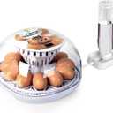 12 Egg Incubator with Automatic Turning, Humidity Control, Auto Water Addition, for Hatching Chicken, Goose, Duck, Quail, Pigeon, and Turkey Eggs (12 Egg Incubator)